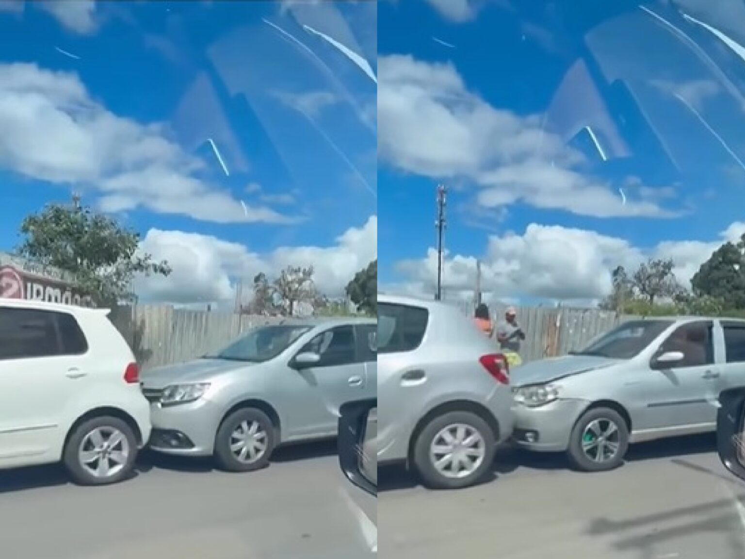 Engavetamento com quatro veículos provoca congestionamento em Santo Antônio de Jesus