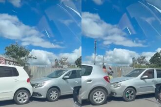 Engavetamento com quatro veículos provoca congestionamento em Santo Antônio de Jesus