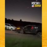 Engavetamento entre três veículos causa congestionamento na BR-101 em Conceição do Almeida