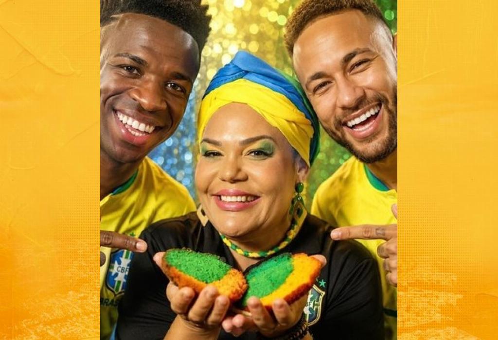 Empreendedora baiana entra no clima da Copa do Mundo e cria acarajé verde e amarelo