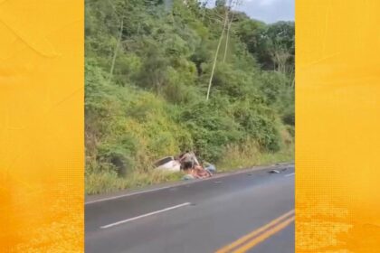 Grave acidente na BR-101 deixa feridos na região da Ponte Pedra do Cavalo