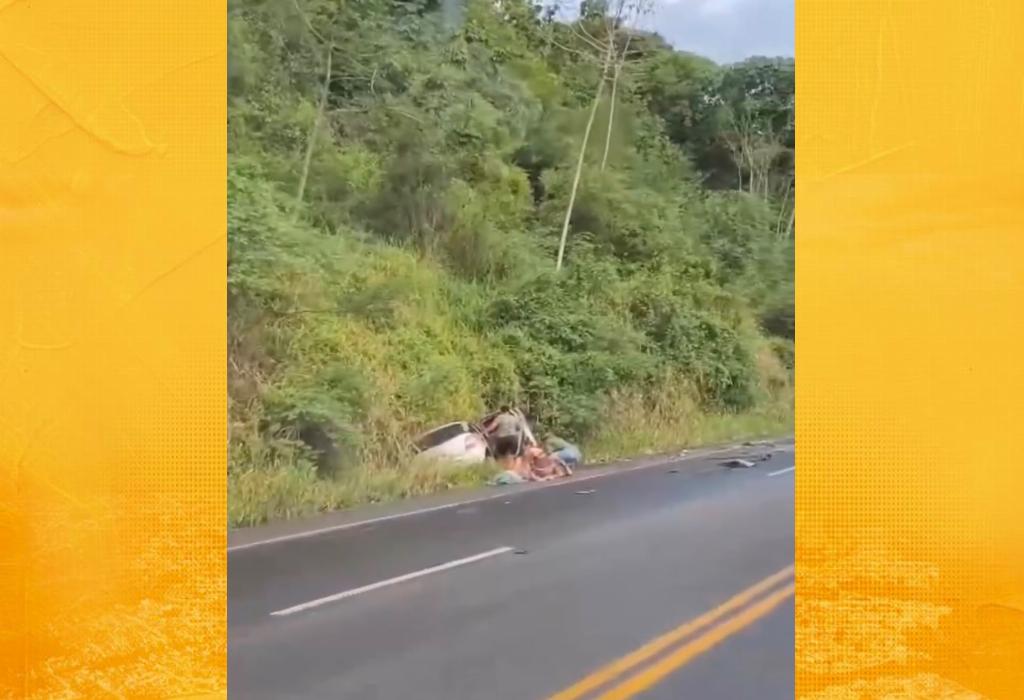 Grave acidente na BR-101 deixa feridos na região da Ponte Pedra do Cavalo