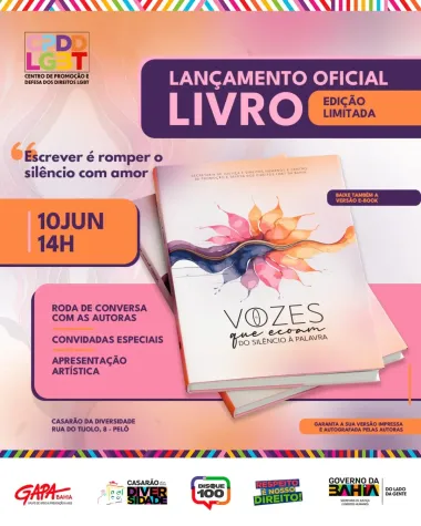 Livro de poesia retrata histórias de luta, resistência e enfrentamento à LGBTfobia; lançamento será nesta quarta-feira (10) | SJDH