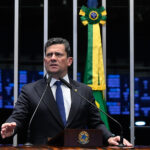 Em discurso, à tribuna, senador Sergio Moro (PL-PR).