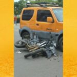 Motociclista fica ferido após colisão com carro no Centro de Santo Antônio de Jesus