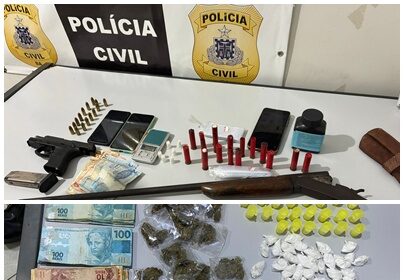 Operação prende suspeito de tráfico e apreende drogas, armas e munições em Castro Alves e Santa Terezinha