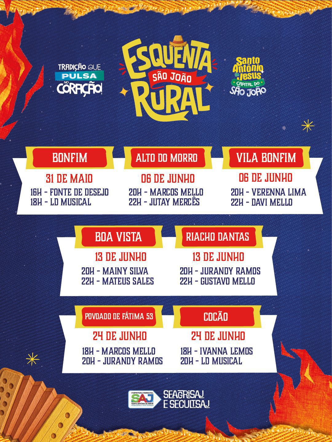 Prefeitura de Santo Antônio de Jesus promove Esquenta São João Rural nas comunidades – Prefeitura de Santo Antônio de Jesus - BA