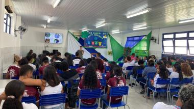 Projeto ambiental mobiliza estudantes e amplia conscientização sobre sustentabilidade, em Santa Cruz da Vitória | SEC