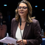 À bancada, em pronunciamento, senadora Leila Barros (PDT-DF).