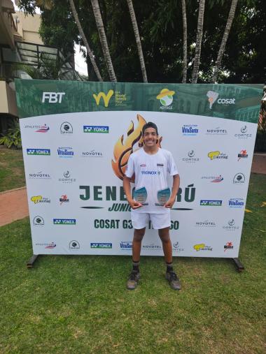Tenista baiano João Aquino, apoiado pelo FazAtleta, conquista dobradinha em torneio sul-americano juvenil | SUDESB