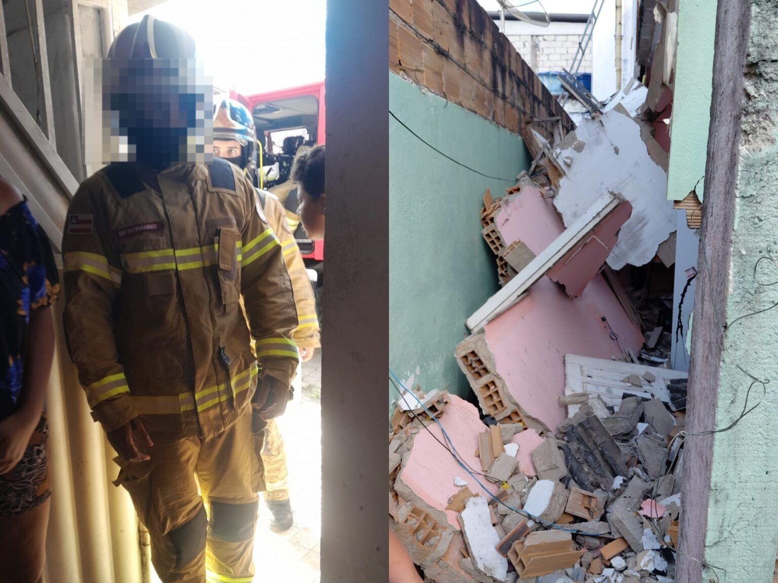 Explosão de panela de pressão deixa ferido e provoca desabamento parcial de casa em Santo Antônio de Jesus