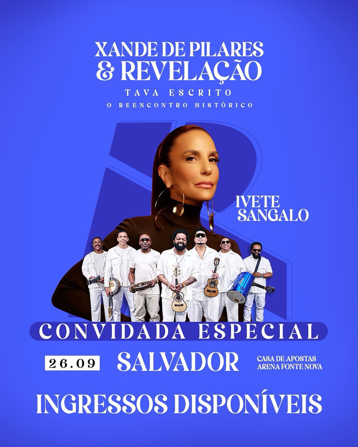 Ivete Sangalo participará de show de Xande de Pilares e Revelação em Salvador