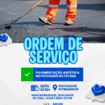 Prefeitura de Santo Antônio de Jesus realizará assinatura da ordem de serviço de pavimentação asfáltica no Povoado de Fátima – Prefeitura de Santo Antônio de Jesus - BA