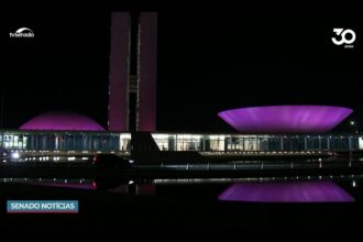 Congresso Nacional se ilumina no Agosto Lilás — Senado Notícias