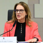 À mesa, presidente eventual da CDH, senadora Leany Lemos (PSB-DF) conduz audiência pública.